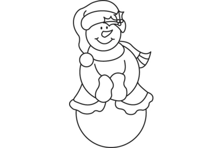 Printable coloring pages: Snowman 16 – 10 Doigts
