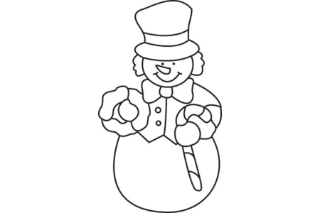 Printable coloring pages: Snowman 17 – 10 Doigts