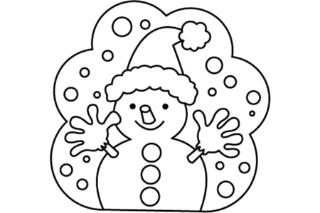 Printable coloring pages: Snowman 27 – 10 Doigts