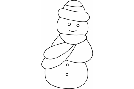 Printable coloring pages: Snowman 32 – 10 Doigts