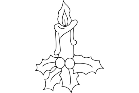 Printable coloring pages: Candles 02 – 10 Doigts