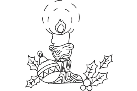 Printable coloring pages: Candles 05 – 10 Doigts