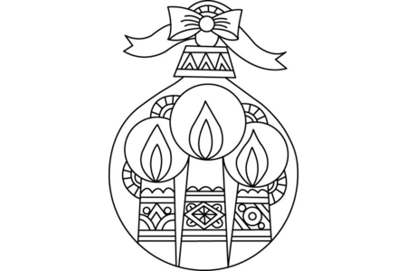 Printable coloring pages: Candles 06 – 10 Doigts