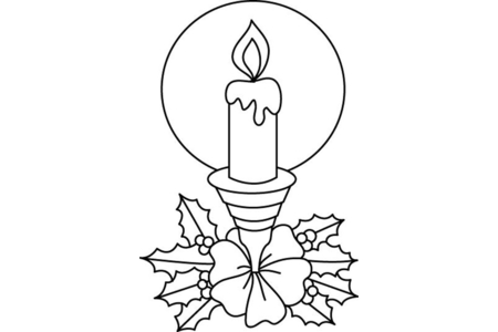 Printable coloring pages: Candles 07 – 10 Doigts