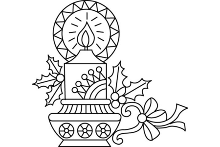 Printable coloring pages: Candles 08 – 10 Doigts