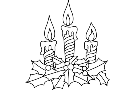 Printable coloring pages: Candles 10 – 10 Doigts