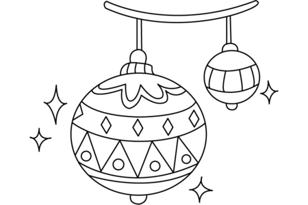 Printable coloring pages: Christmas Balls 01 – 10 Doigts