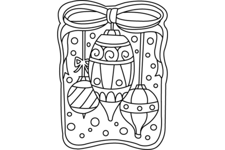 Printable coloring pages: Christmas Ornaments 02 – 10 Doigts