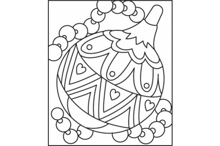 Printable coloring pages: Christmas Baubles 03 – 10 Doigts