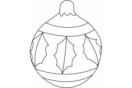 Printable coloring pages: Christmas Baubles 04 – 10 Doigts