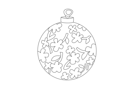 Printable coloring pages: Christmas Baubles 05 – 10 Doigts