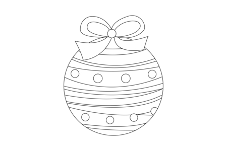 Printable coloring pages: Christmas baubles 06 – 10 Doigts