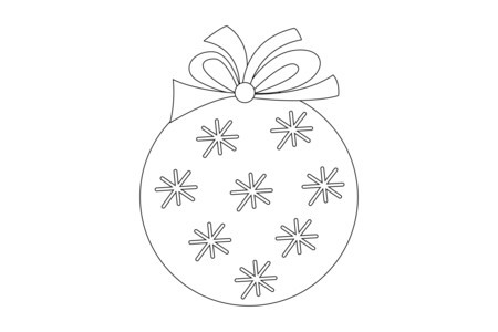 Printable coloring pages: Christmas Baubles 08 – 10 Doigts