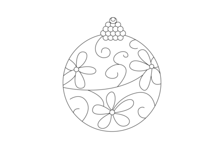 Printable coloring pages: Christmas Balls 11 – 10 Doigts
