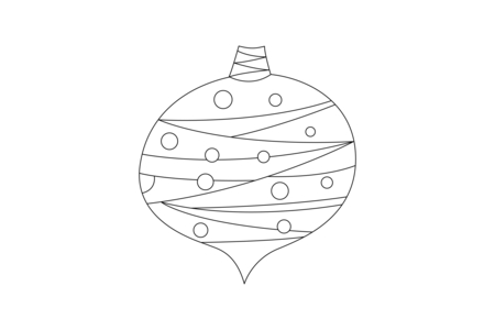 Printable coloring pages: Christmas Baubles 12 – 10 Doigts