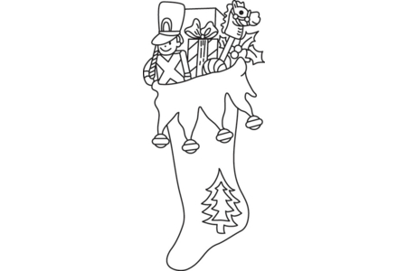 Printable coloring pages: Sock 01 – 10 Doigts