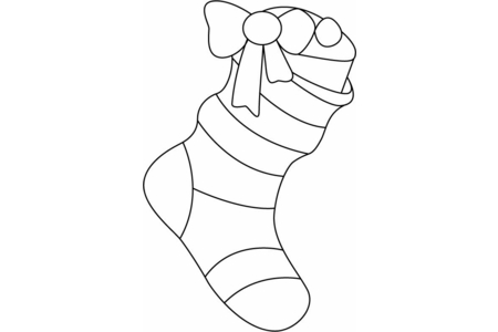 Printable coloring pages: Sock 09 – 10 Doigts