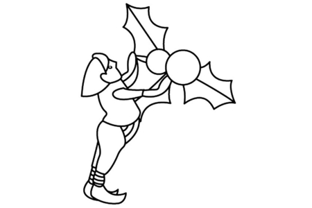 Printable coloring pages: Elf 02 – 10 Doigts