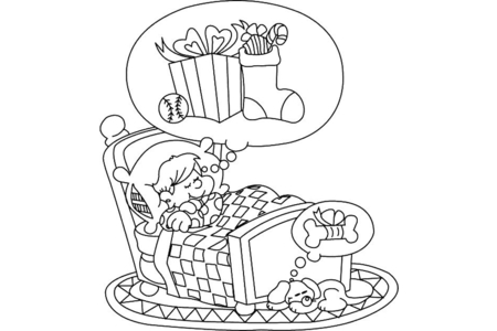 Printable coloring pages: Christmas 15 – 10 Doigts
