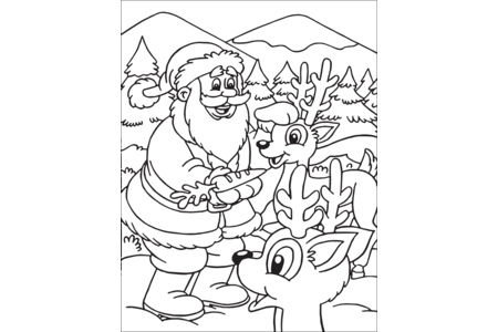 Printable coloring pages: Christmas 36 – 10 Doigts