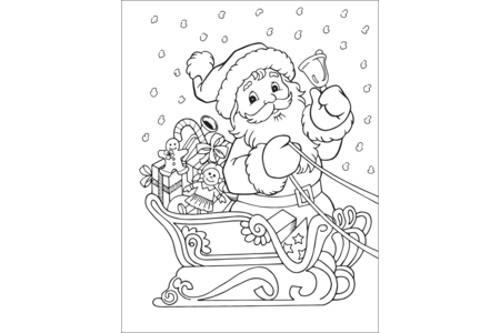 Printable coloring pages: Christmas 37 – 10 Doigts
