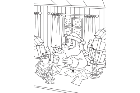Printable coloring pages: Christmas 38 – 10 Doigts