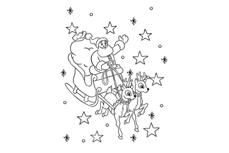 Printable coloring pages: Christmas 43 – 10 Doigts