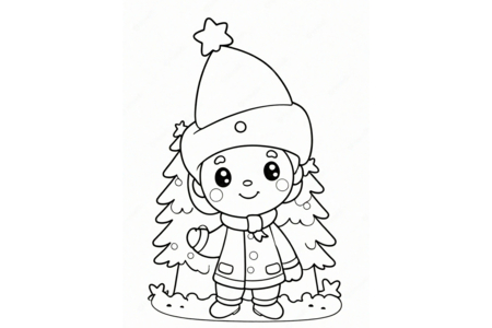 Printable coloring pages: Christmas 46 – 10 Doigts