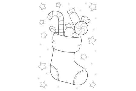 Printable coloring pages: Christmas 51 – 10 Doigts