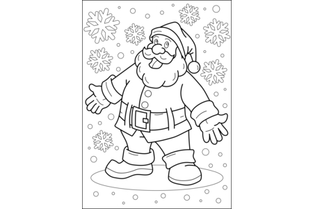 Printable coloring pages: Christmas 55 – 10 Doigts