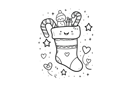 Printable coloring pages: Christmas 56 – 10 Doigts