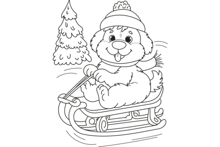 Printable coloring pages: Christmas 58 – 10 Doigts
