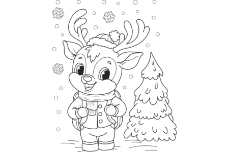 Printable coloring pages: Christmas 59 – 10 Doigts