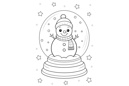 Printable coloring pages: Christmas 60 – 10 Doigts