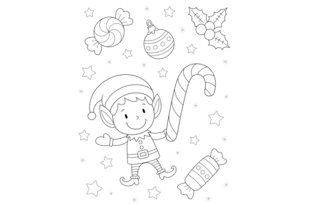 Printable coloring pages: Christmas 62 – 10 Doigts