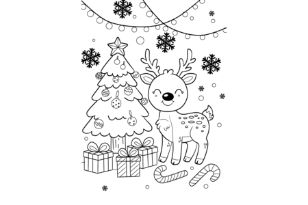 Printable coloring pages: Christmas 65 – 10 Doigts