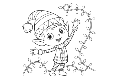 Printable coloring pages: Christmas 66 – 10 Doigts