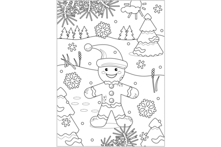 Printable coloring pages: Noel10 – 10 Doigts