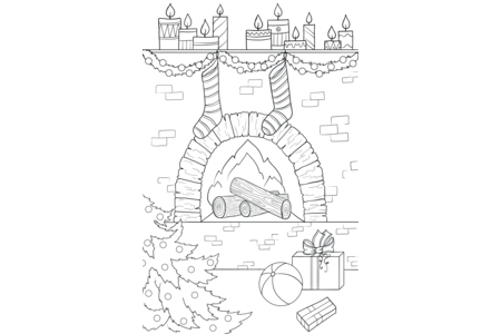 Printable coloring pages: Noel11 – 10 Doigts