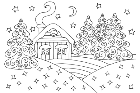 Printable coloring pages: Noel13 – 10 Doigts