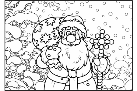 Printable coloring pages: Noel16 – 10 Doigts