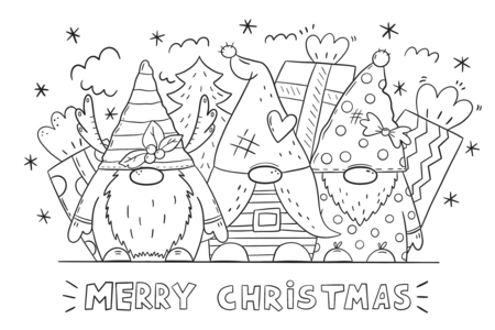 Printable coloring pages: Noel22 – 10 Doigts