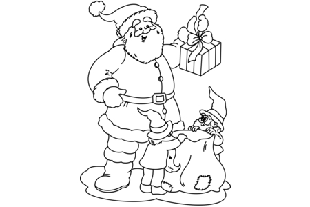 Printable coloring pages: Noel23 – 10 Doigts