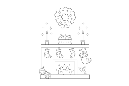 Printable coloring pages: Christmas24 – 10 Doigts