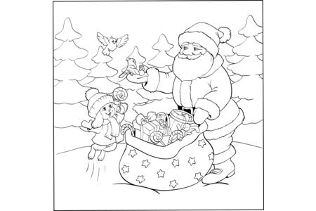 Printable coloring pages: Christmas4 – 10 Doigts