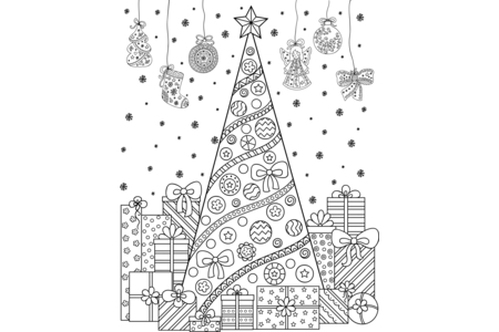 Printable coloring pages: Noel5 – 10 Doigts