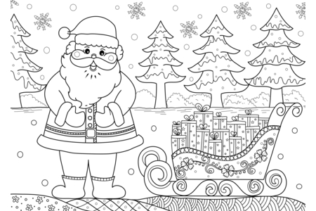Printable coloring pages: Noel7 – 10 Doigts