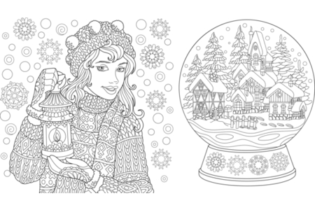 Printable coloring pages: Noel9 – 10 Doigts