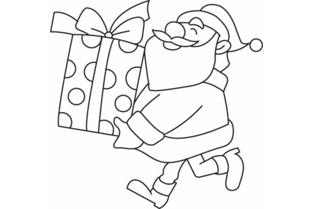 Printable coloring pages: Santa Claus 01 – 10 Doigts