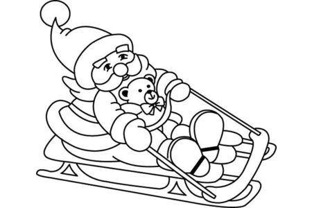 Printable coloring pages: Santa Claus 03 – 10 Doigts